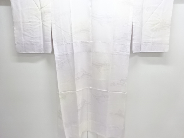 JAPANESE KIMONO / UNUSED HITOE JUBAN / SILK / WOVEN ROUGH WAVES